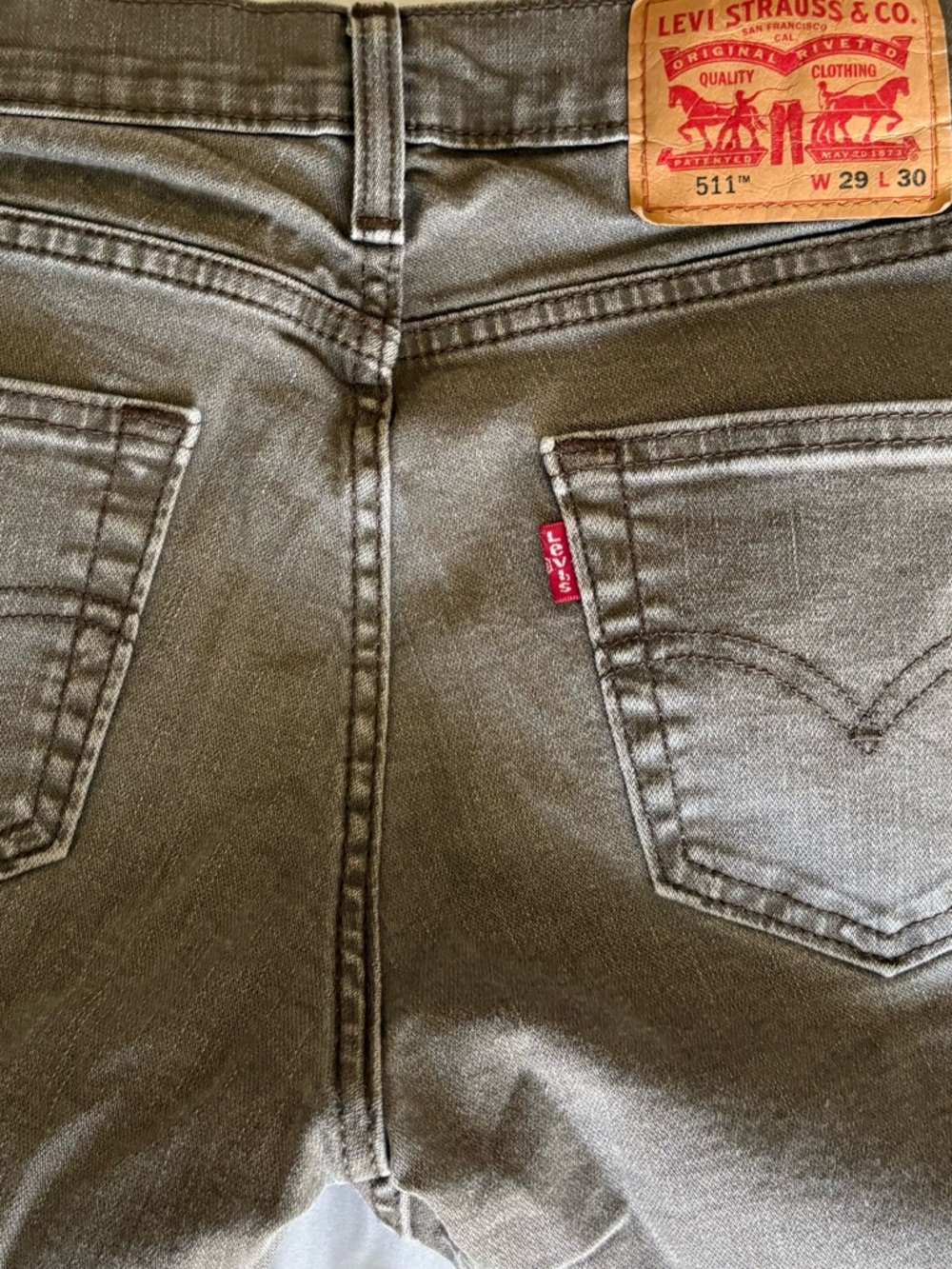 Men’s Levi's 511 button with zip fly size 29waist 30length in grey washed